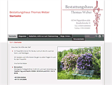 Tablet Screenshot of bestattungshaus-thomas-weber.de